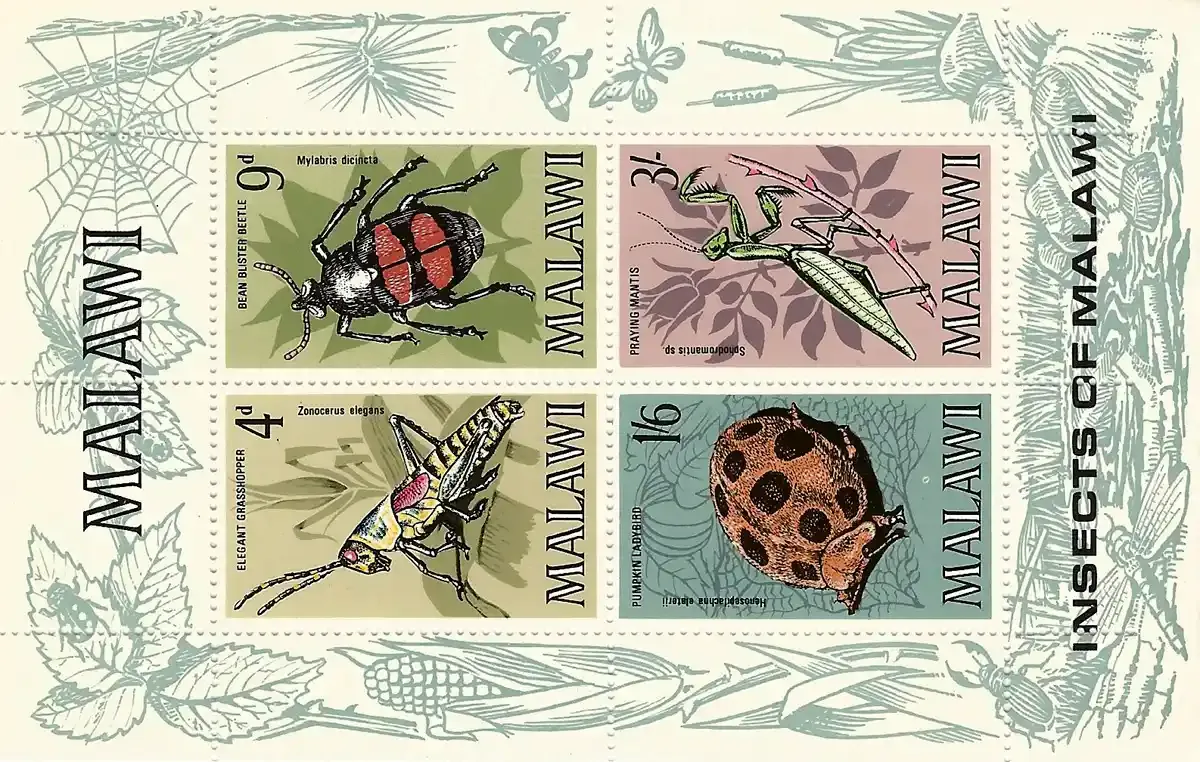 Malawi 1970 Insects of Malawi. MNH