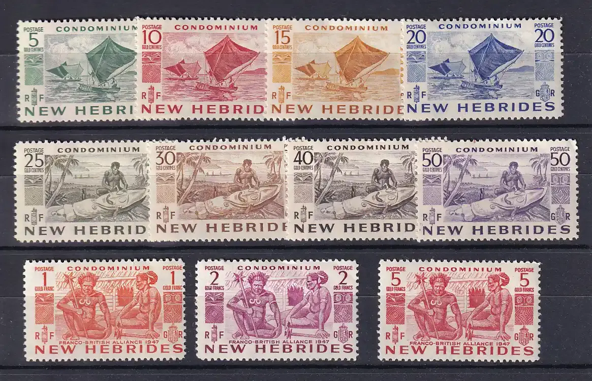 New Hebrides / Vanuatu 1953 Local Motifs. MLH