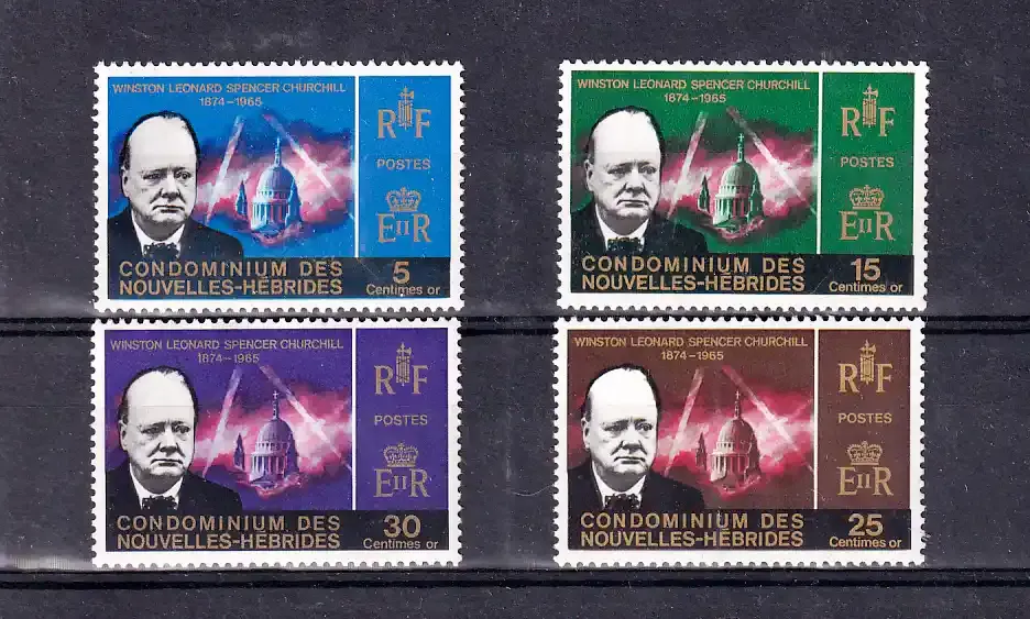 New Hebrides / Vanuatu 1966 Winston Churchill - French Version. MNH