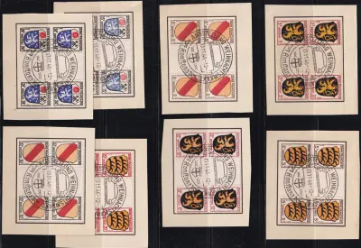 Germany French Zone 1945 Coat of Arms. Cancellation "WEIHNACHTSMARKT" dated 13.11.48-12. Germany French Zone 1945 Coat of Arms. Cancellation "WEIHNACHTSMARKT" dated 13.11.48-12.