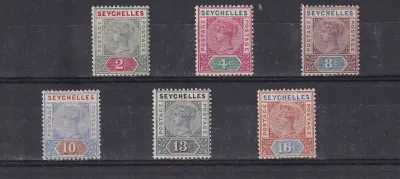 Seychelles 1890 Queen Victoria - Part set. (Very fine LH)