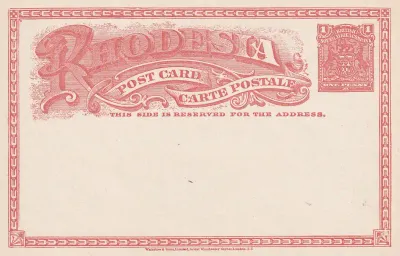 B.S.A 1d Arms Post Card. Very fine unused.