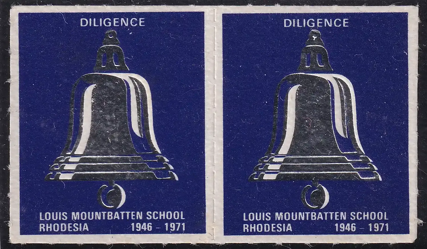 Rhodesia Cinderellas 1971. Louis Mountbatten School.  Produced to commemorate its 25th anniversary.