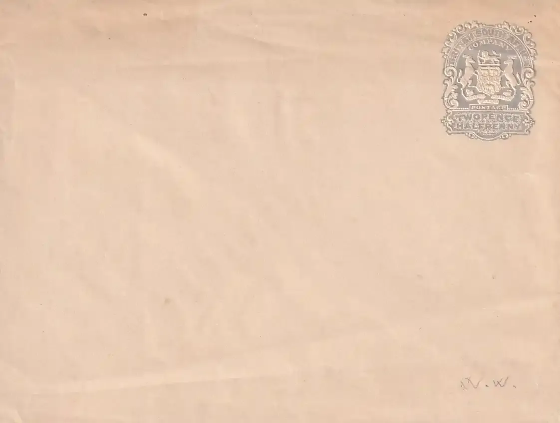 Rhodesia B.S.A, Coat of Arms, 2½d embossed envelope.