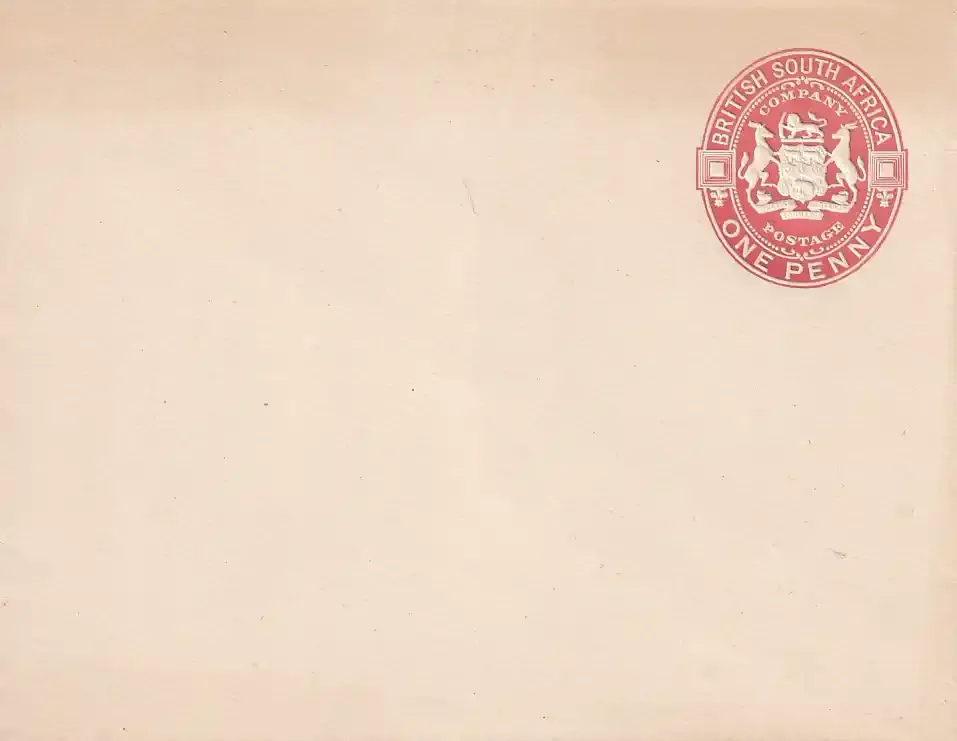 Rhodesia B.S.A, Coat of Arms, 1d embossed envelope.