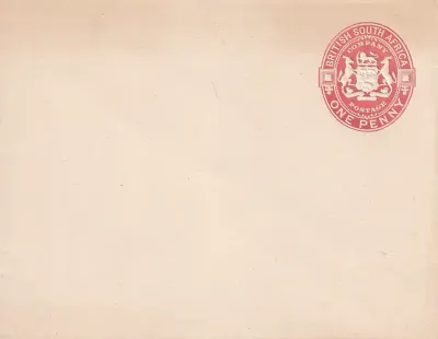 B.S.A Coat of Arms, 1d embossed envelope. B.S.A Coat of Arms, 1d embossed envelope.