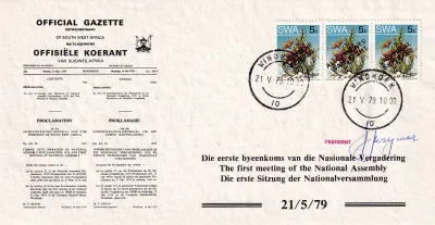 South West Africa FDC. Signed