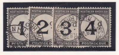 Northern Rhodesia 1929 Numeral Stamps. Postage due. VFU