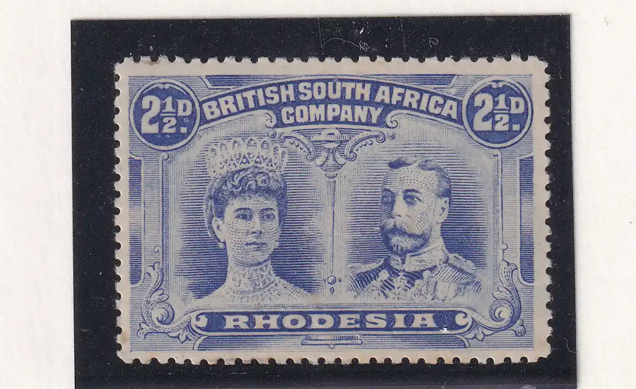 Rhodesia 1910 King George V, Double Heads. 2 &amp; 1/2d. SG 172.