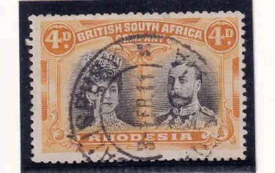 B.S.A 1910 King George V, Double Heads. 4d used. SG 138 VFU