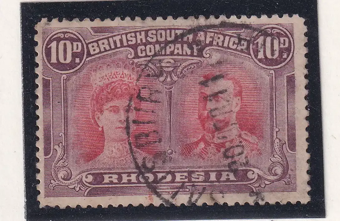 Rhodesia 1910 King George V, Double Heads. 10 used. SG 149. VFU
