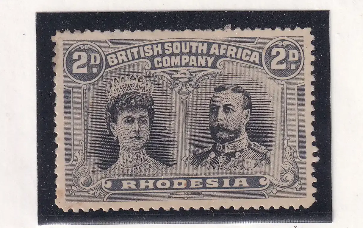 Rhodesia 1910 King George V, Double Heads. 2d. SG 126.