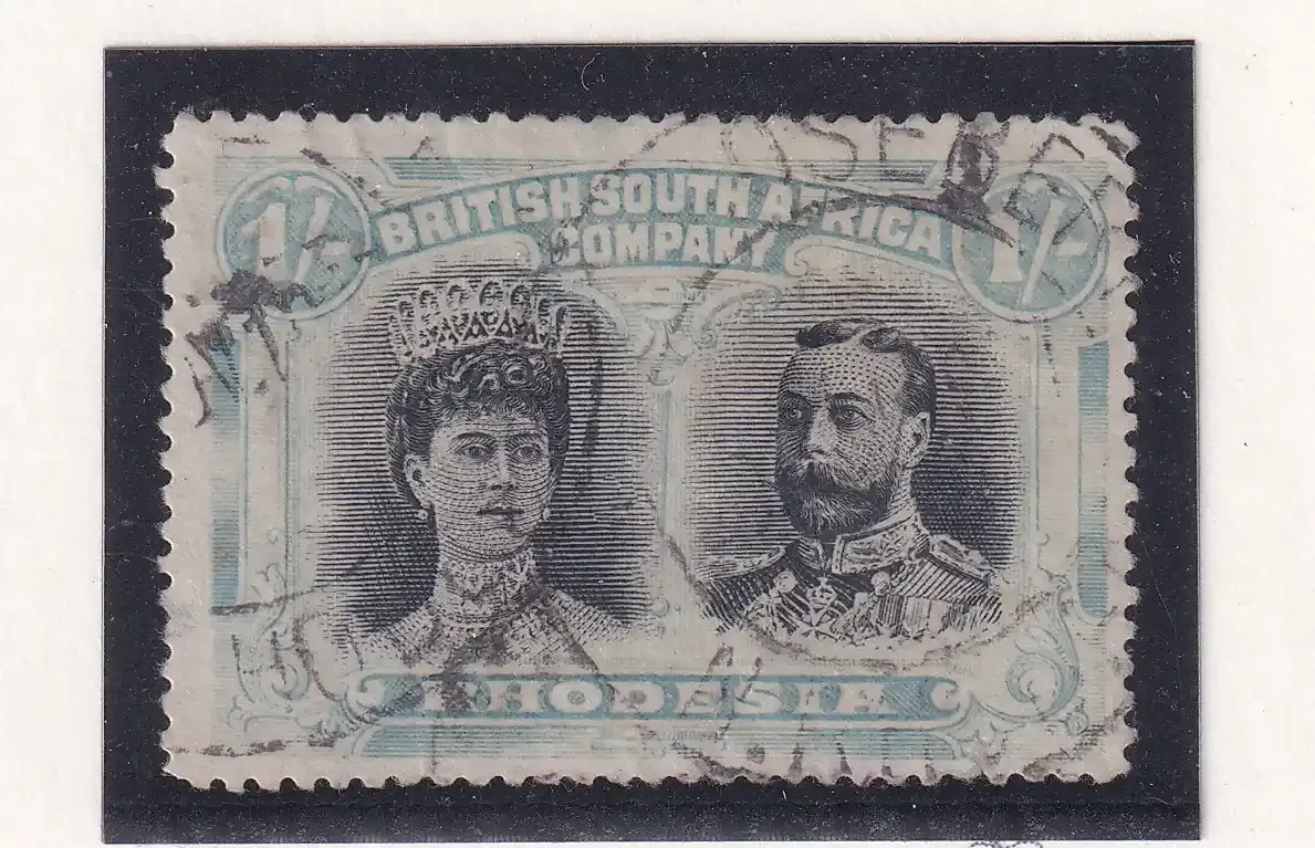 Rhodesia 1910 King George V, Double Heads. 1/ used. SG 177. VFU