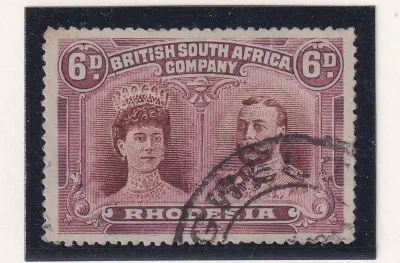 B.S.A 1910 King George V, Double Heads. 6d. SG 176. VFU