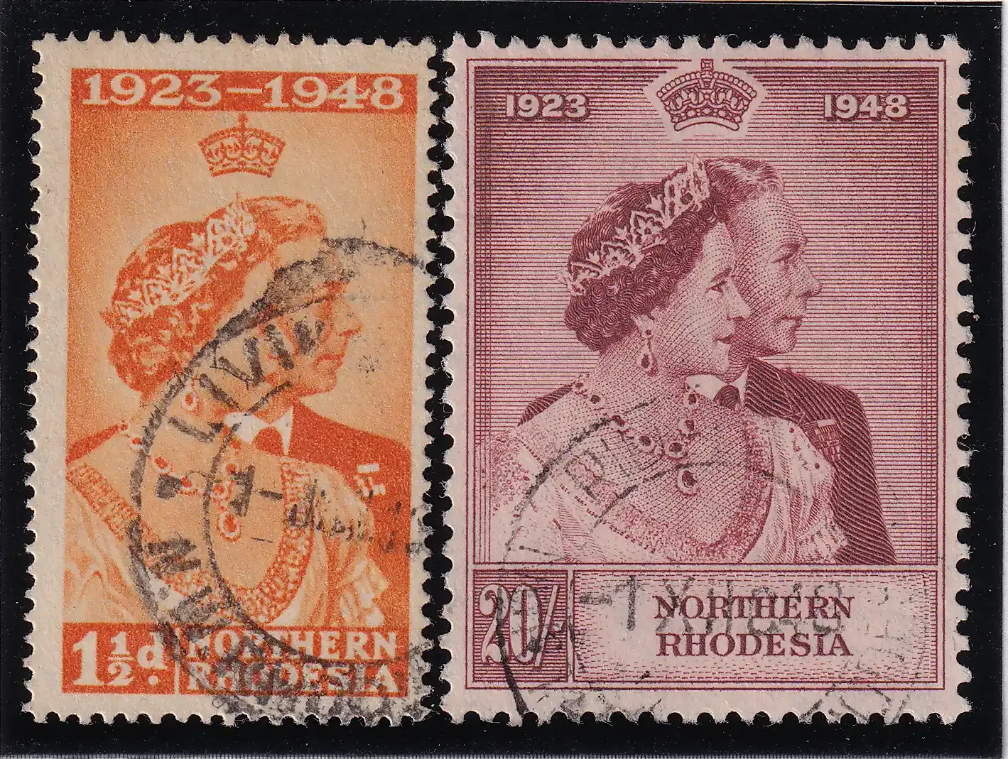 Northern Rhodesia 1948, Royal Wedding Silver Anniversary. VFU