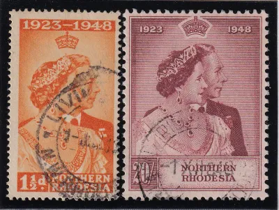 Northern Rhodesia 1948, Royal Wedding Silver Anniversary. VFU