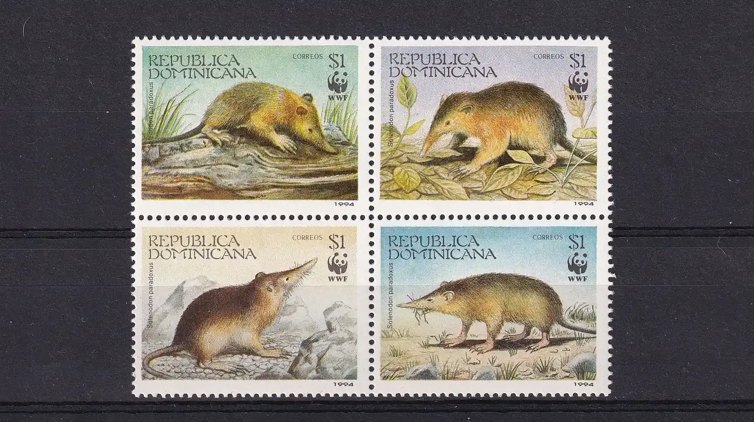 Dominican Republic 1994 The Haitian Solenodon - WWF Animals