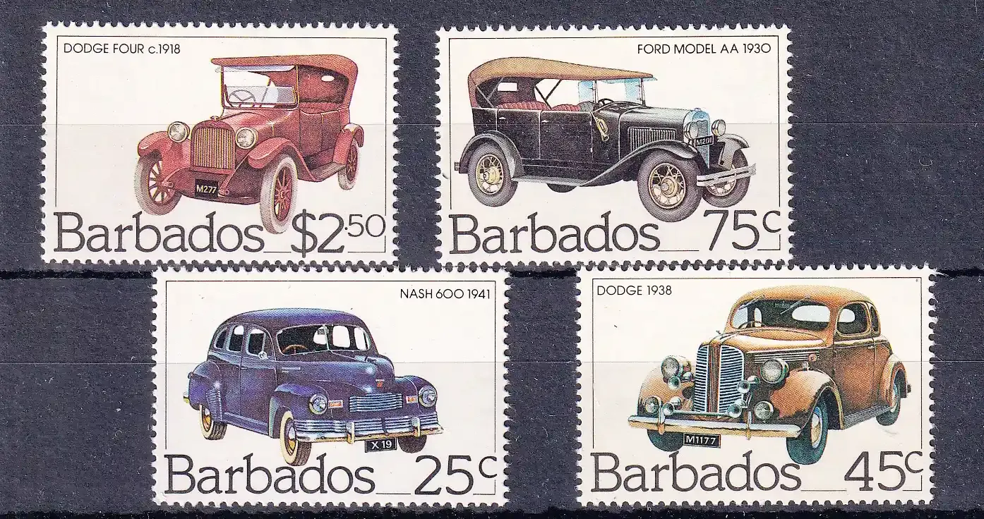 Barbados 1983 Cars Automobiles. MNH