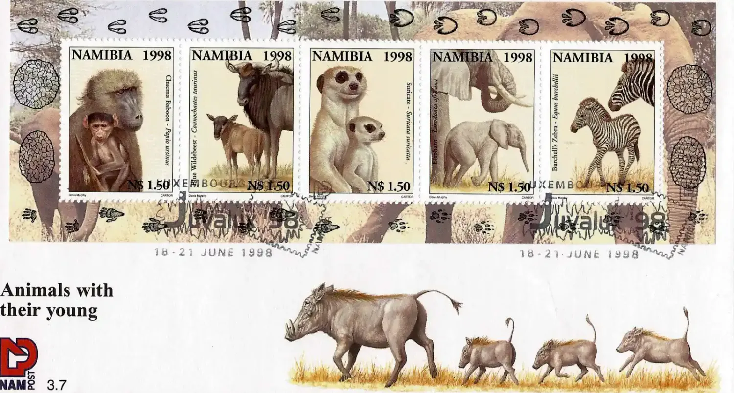Namibia	1998 Animals with Young (ss/5v)