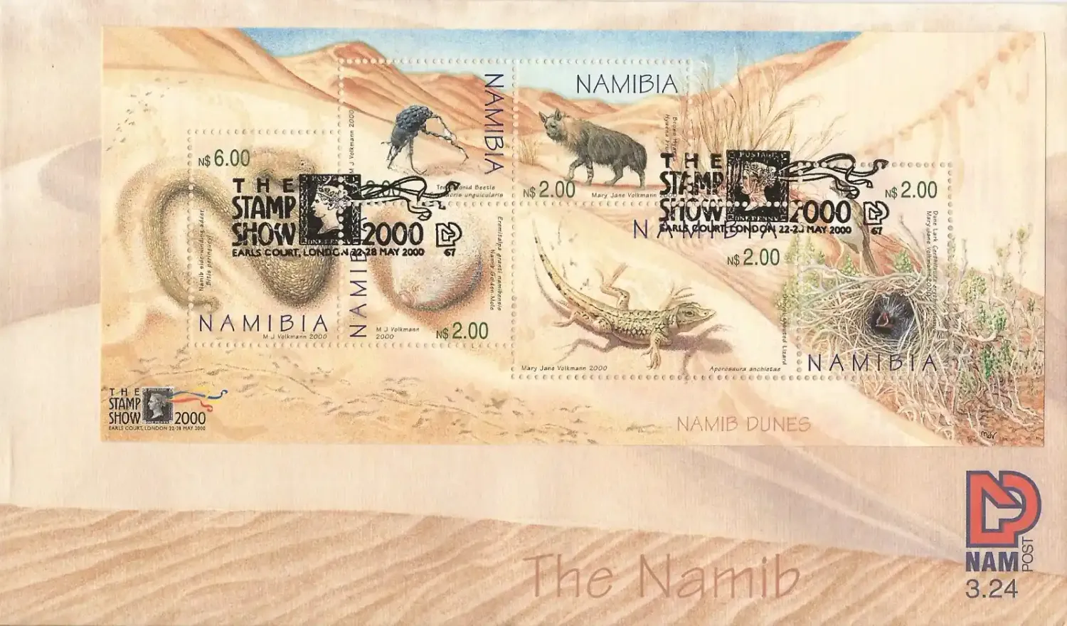 Namibia	2000 Desert Wildlife/LONDON '00 (ss/6v)