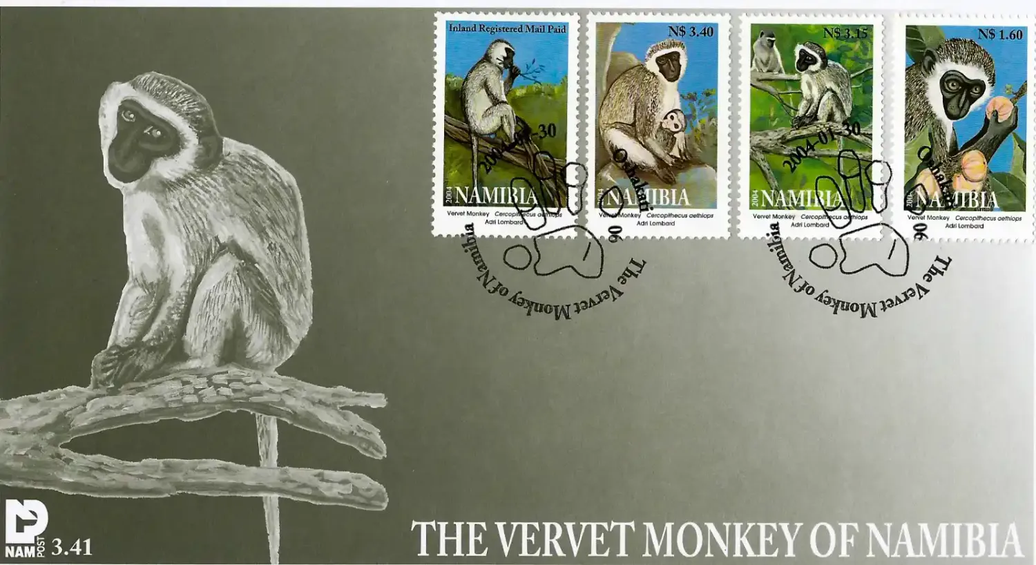 Namibia	2003 Vervet Monkeys/Year of the Monkey