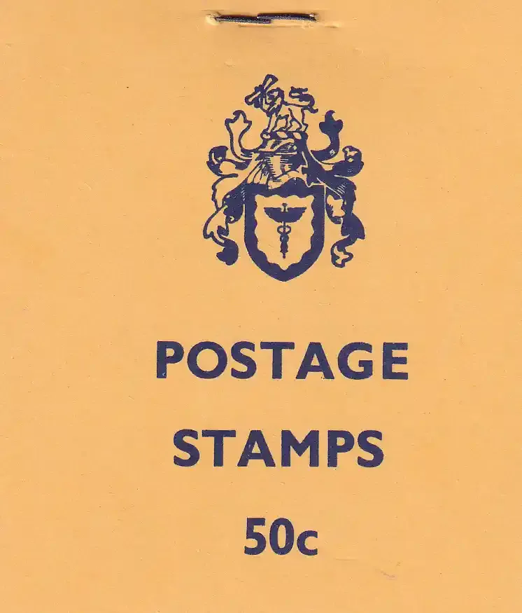 Rhodesia 1973 50c booklet. A type. Panes imperforate top and right margins. Fine and complete. SG SB11