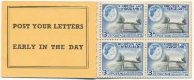 Rhodesia and Nyasaland 1963 QEII Pictorial Definitive Series (Booklet). Very fine MNH.