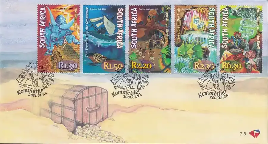 South Africa 2001 Myths and Legends, Folklore. FDC 7.8