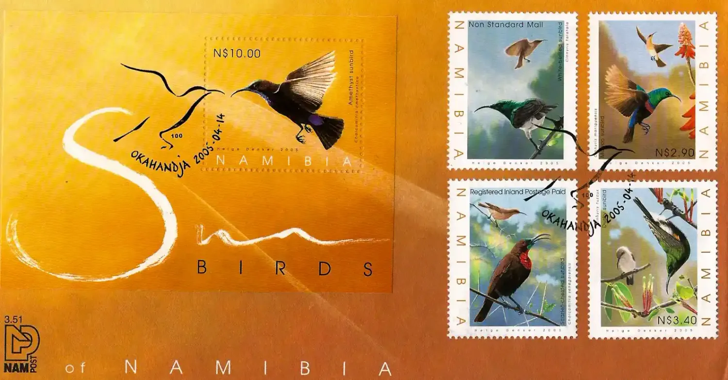 Namibia 2005 Sunbirds FDC