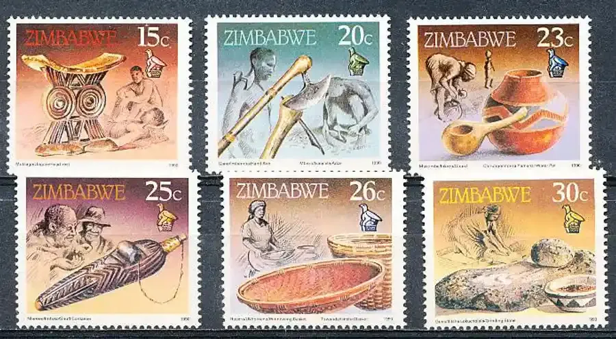 Zimbabwe 1990 Cultural Artifacts. MNH