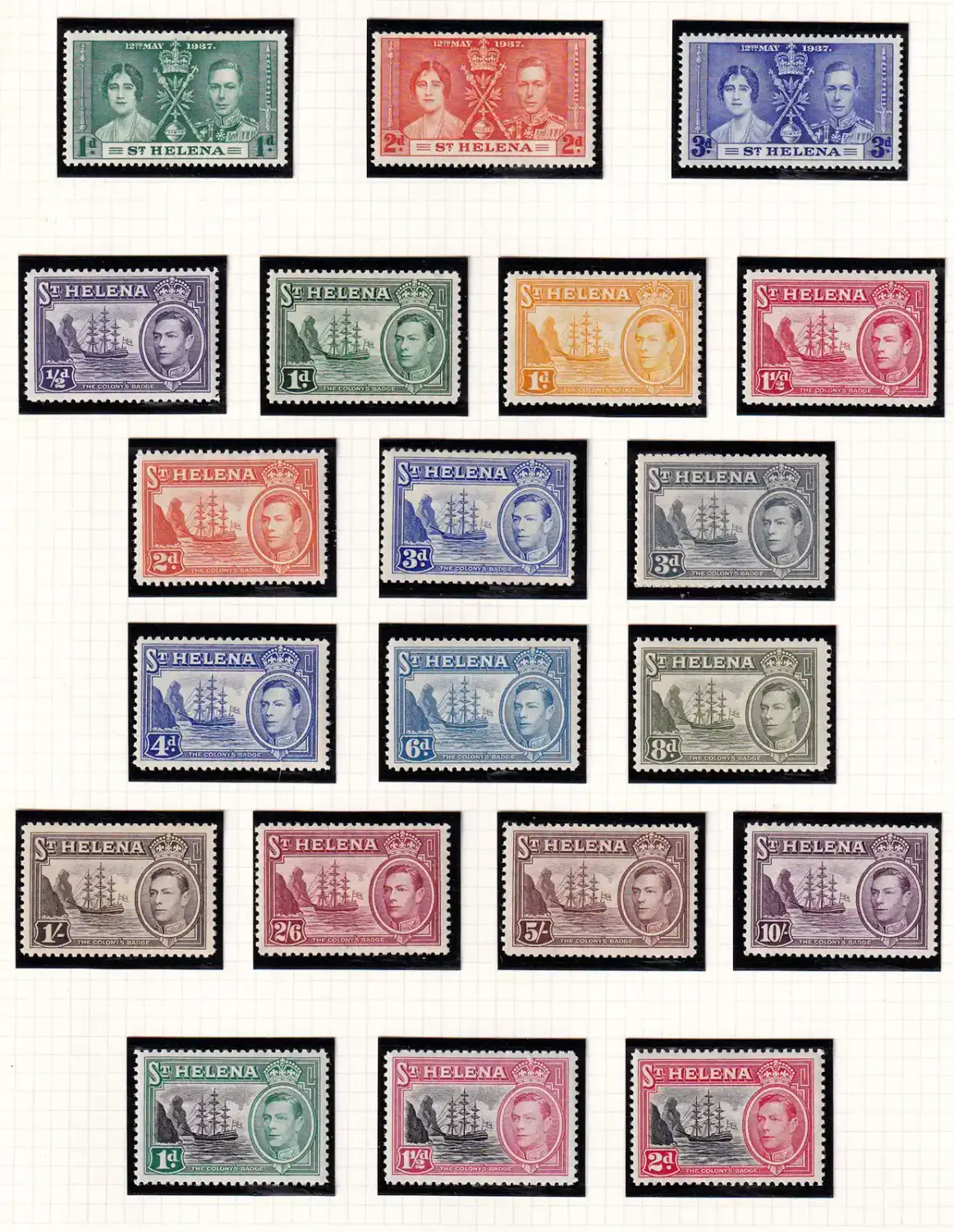 St. Helena 1938-1949 King George V (KGVI). MNH (**)