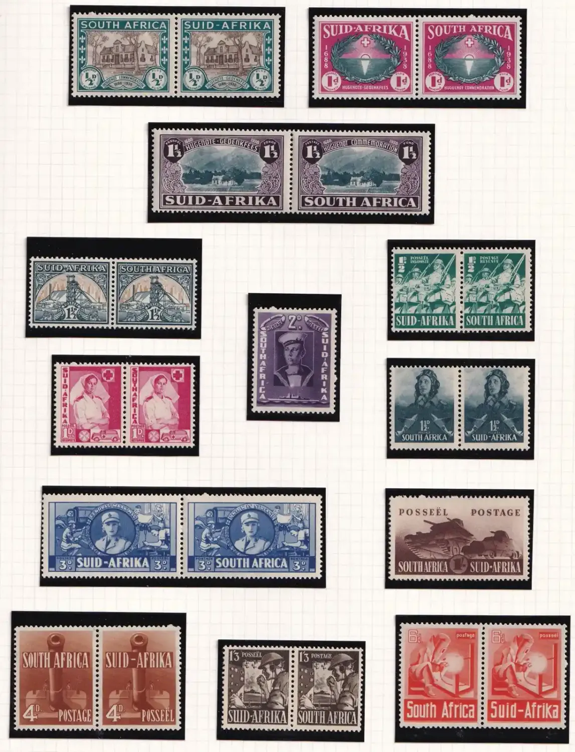 South Africa 1939, Huguenot Landing, 1941 War Effort large format. MNH