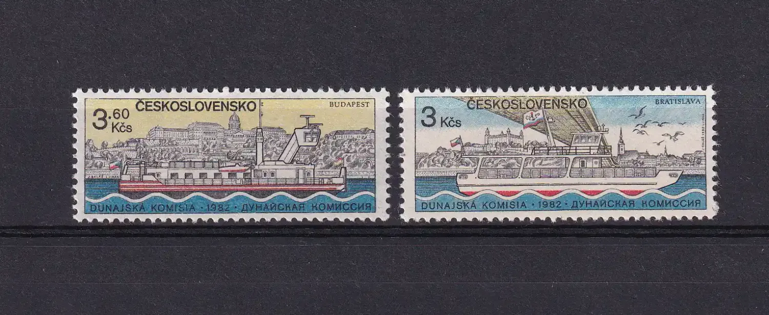 Czechoslovakia 1982 Danube Commission, Ships. MNH