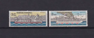 Czechoslovakia 1982 Danube Commission, Ships. MNH