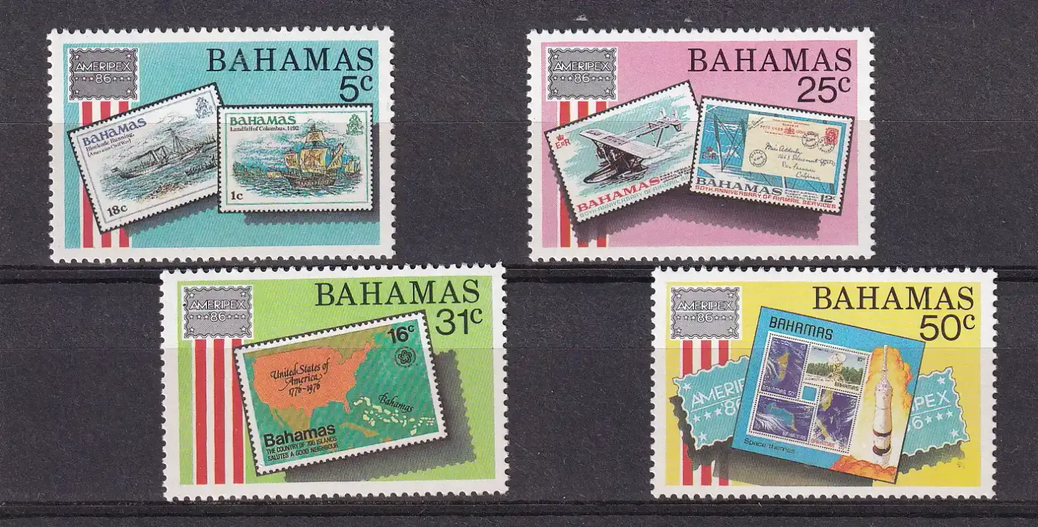 Bahamas 1986 International Stamp Exhibition "Ameripex '86" - Chicago, USA. MNH