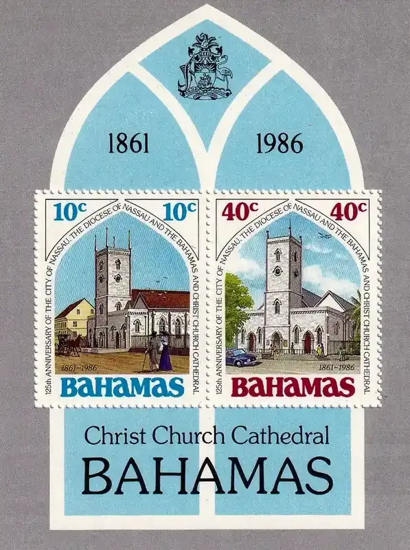 Bahamas 1986 The 125th Anniversary of City of Nassau - Diocese and Cathedral M/Sheet. MNH
