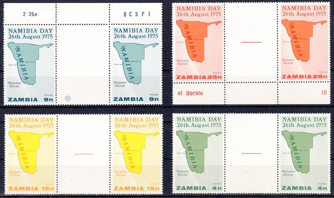 Zambia 1975 Namibia Day. UMM