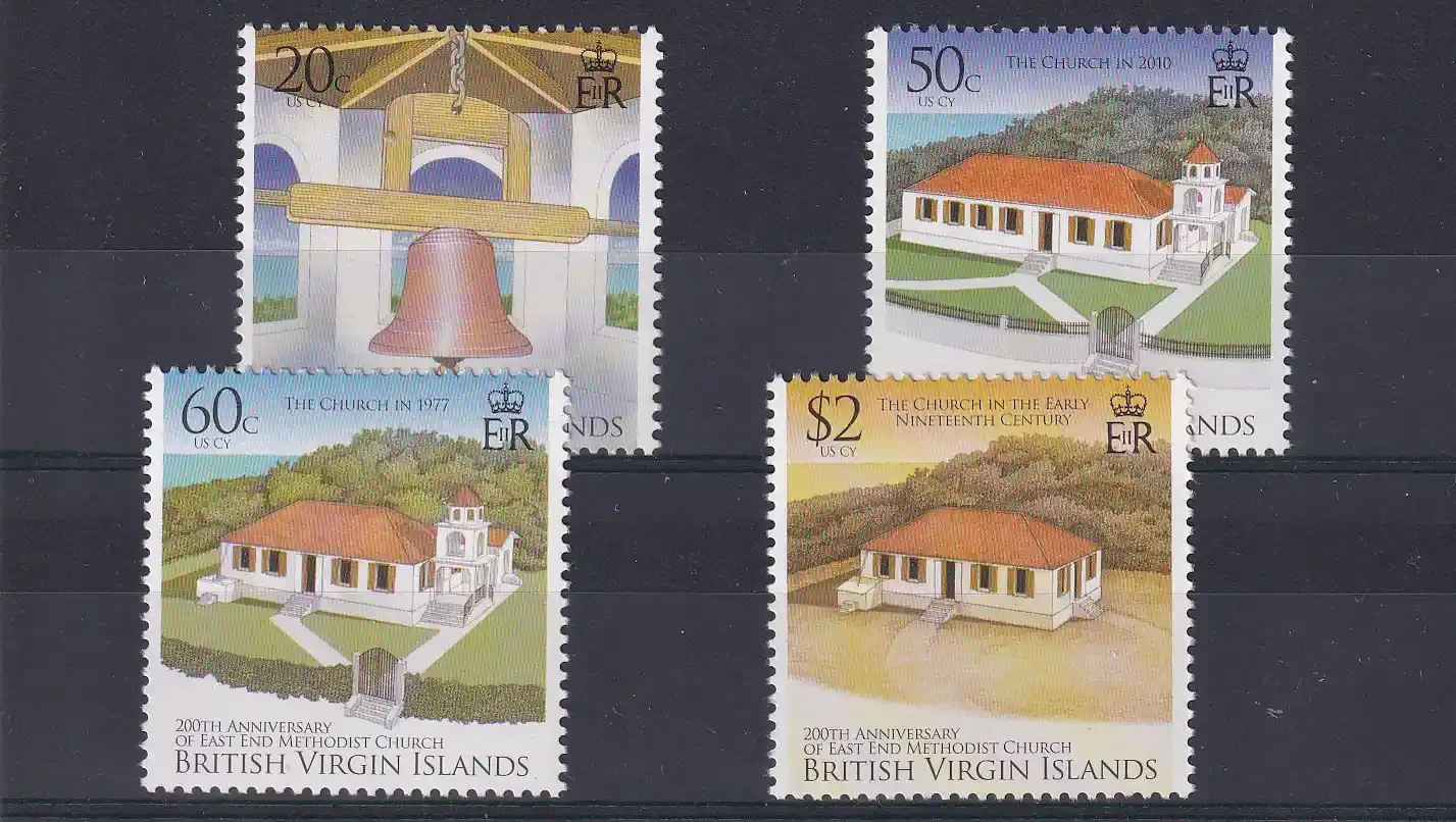 British Virgin Islands 2010 Bicen of East End Methodist Church set of (x4) MNH (**)