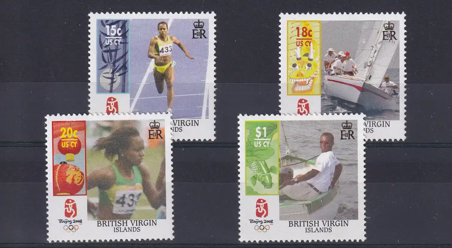 British Virgin Islands 2008 Olympic Games set of (x4) MNH (**)