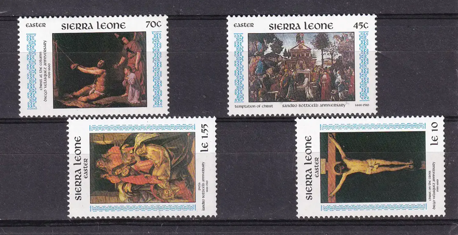 Sierra Leone 1985 Easter - Religious Paintings, Arts. MNH