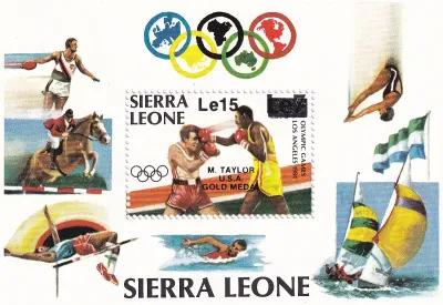 Sierra Leone 1985 Olympic Games Gold Medal Winners - Los Angeles, USA - Issues of 1984 Overprinted and Surcharged. M/Sheet. MNH Sierra Leone 1985 Olympic Games Gold Medal Winners - Los Angeles, USA - Issues of 1984 Overprinted and Surcharged. M/Sheet. MNH
