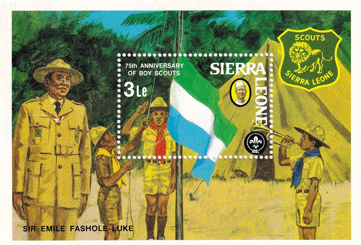 Sierra Leone 1982 The 75th Anniversary of Boy Scout Movement. Scouts. M/Sheet. MNH