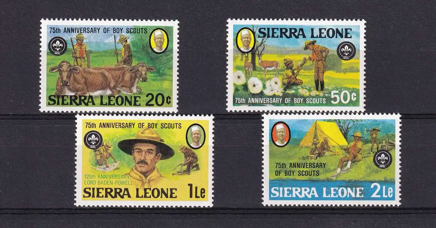 Sierra Leone 1982 The 75th Anniversary of Boy Scout Movement. Scouts MNH