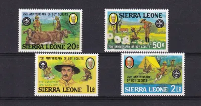 Sierra Leone 1982 The 75th Anniversary of Boy Scout Movement. Scouts MNH Sierra Leone 1982 The 75th Anniversary of Boy Scout Movement. Scouts MNH