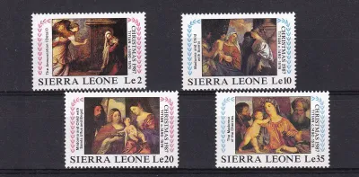 Sierra Leone 1987 Christmas - Religious Paintings by Titian. Arts. MNH Sierra Leone 1987 Christmas - Religious Paintings by Titian. Arts. MNH