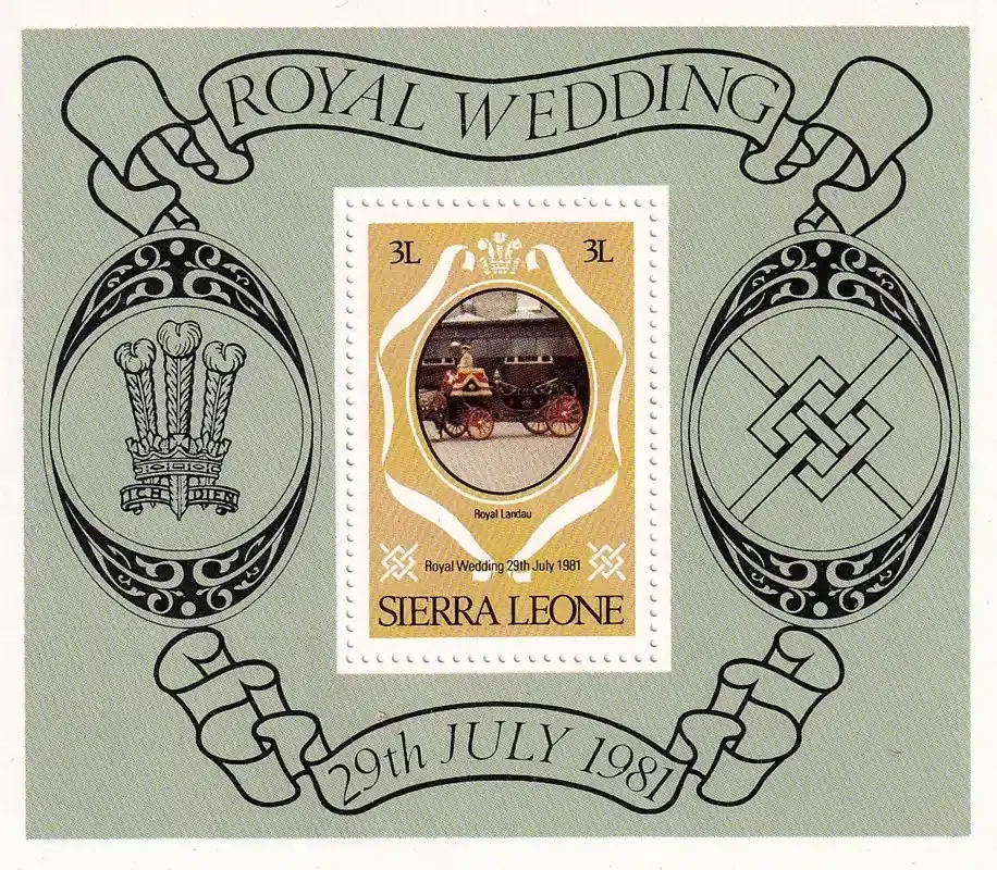 Sierra Leone 1981 Royal Wedding of Prince Charles and Lady Diana Spencer. M/Sheet. MNH