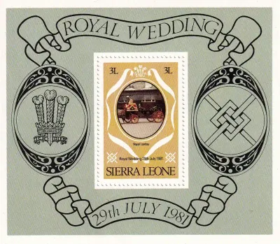 Sierra Leone 1981 Royal Wedding of Prince Charles and Lady Diana Spencer. M/Sheet. MNH Sierra Leone 1981 Royal Wedding of Prince Charles and Lady Diana Spencer. M/Sheet. MNH
