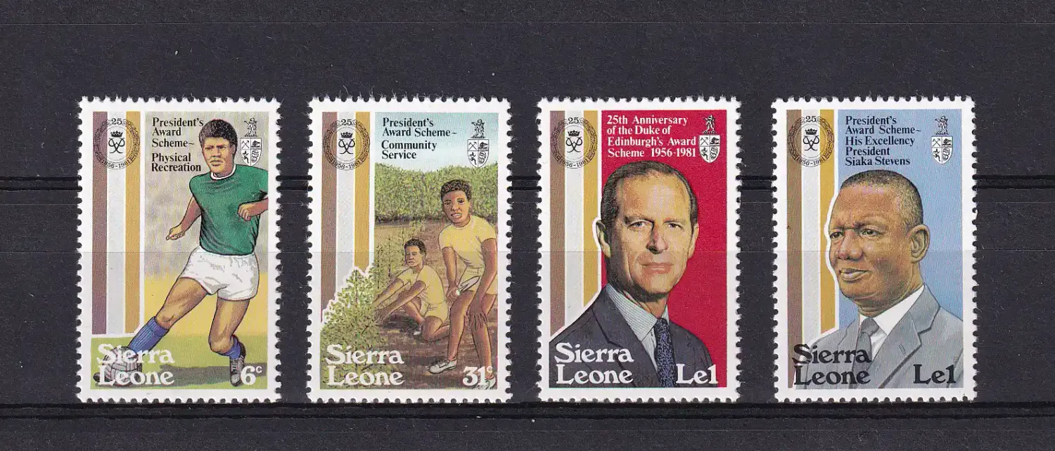 Sierra Leone 1981 The 25th Anniversary of Duke of Edinburgh Award Scheme and President's Award Scheme Publicity. MNH