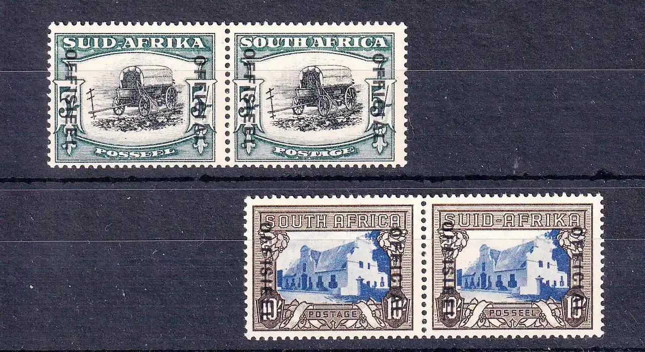 Union of South Africa 1935 Official stamps 5/- &amp; 10/-. MNH(**)