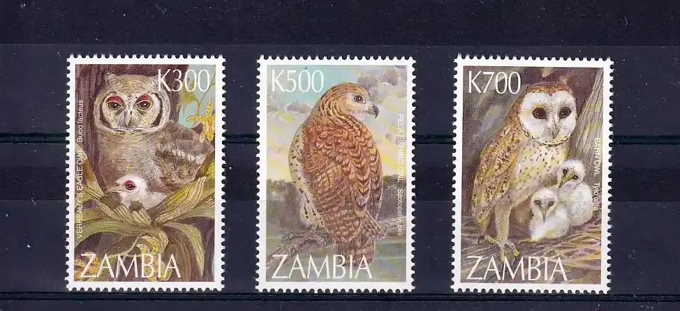Zambia 1997 Birds-Owls. MNH